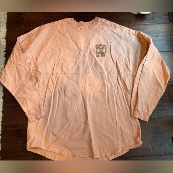 Disney Tops - Disney Parks Peach pink with rose gold‎ Spirit Jersey sz XL